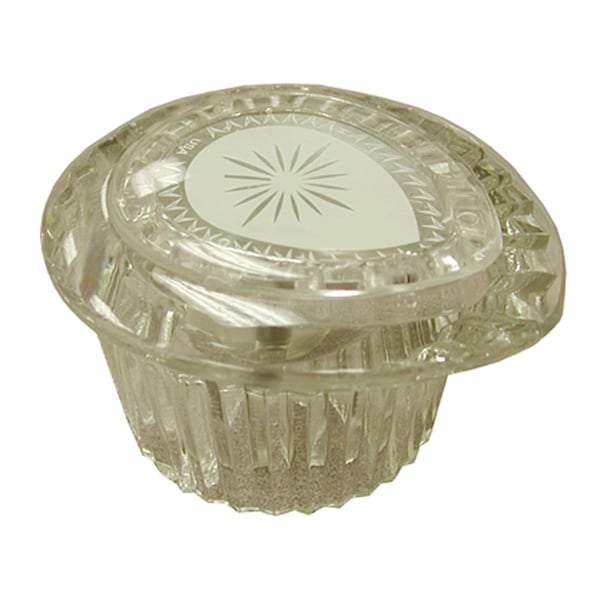 Jones Stephens Crystal Teardrop Single Tub Replacement Handle with Deep Broach for Moen/Stanadyne H54026 - main